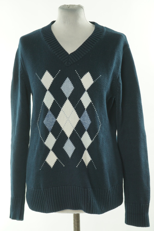 Sweter granatowy w romby - ISOLDE zdjęcie 1