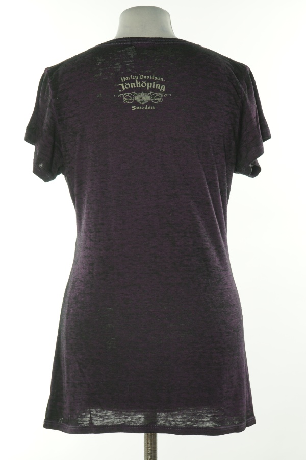 Koszulka czarno-fioletowa - BRAK METKI Z NAZWĄ PRODUCENTA zdjęcie 2