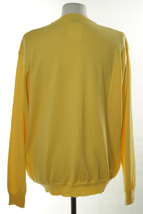 Sweter żółty gładki(50% WEŁNA MERINO) - GILBERTO zdjęcie 2