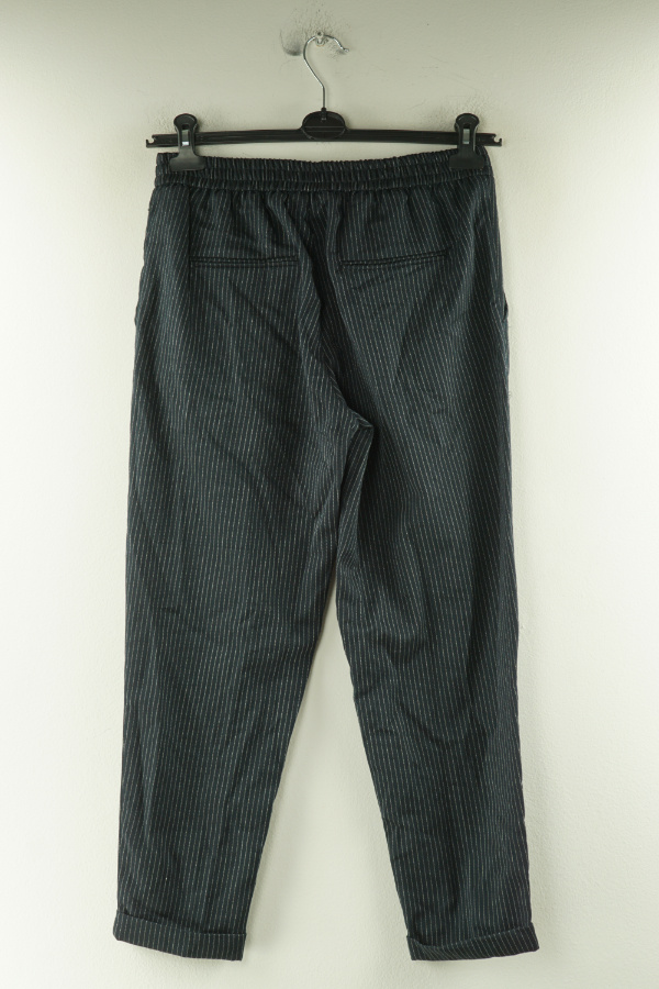 Spodnie granatowe w paski - PULL&BEAR zdjęcie 2
