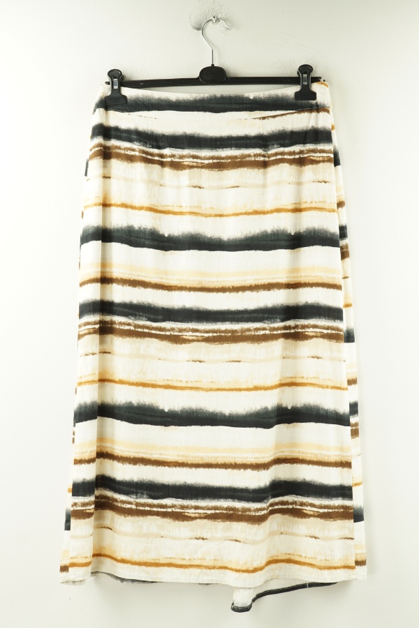 Spódnica beżowo-granatowa w paski z wiązaniem, PRIMARK - PRIMARK zdjęcie 2