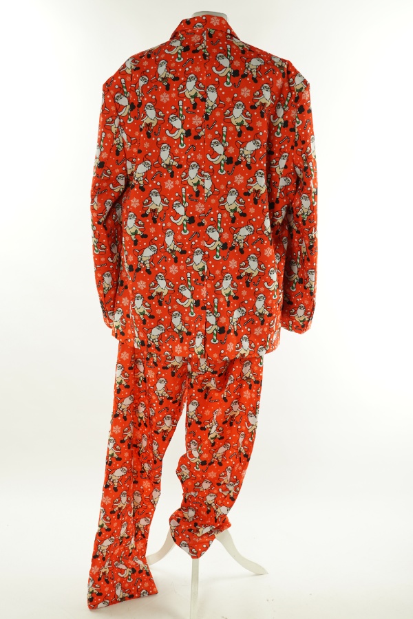 Spodnie+marynarka czerwona świąteczna - BRAK METKI Z NAZWĄ PRODUCENTA zdjęcie 2