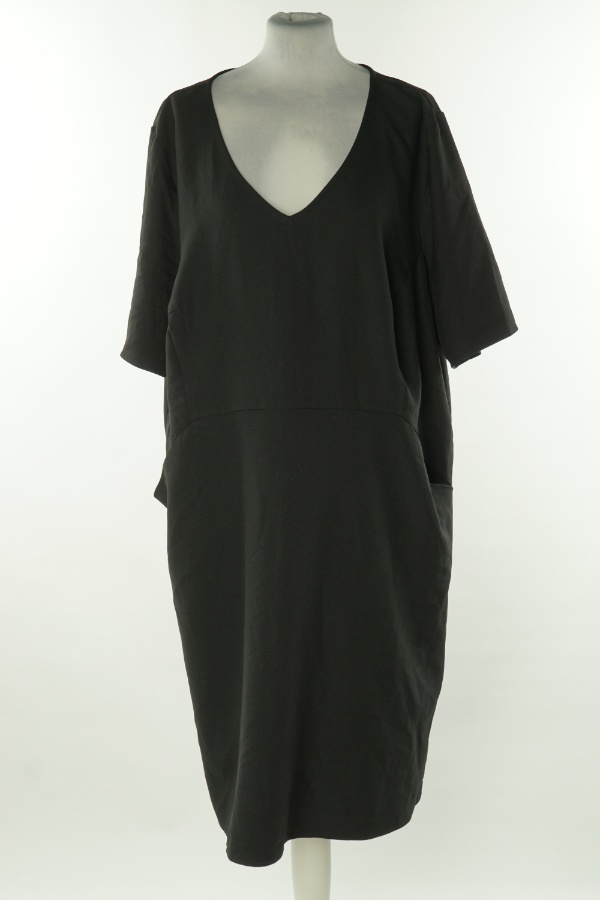 Sukienka krótka czarna z kieszeniami - ZIZZI zdjęcie 1