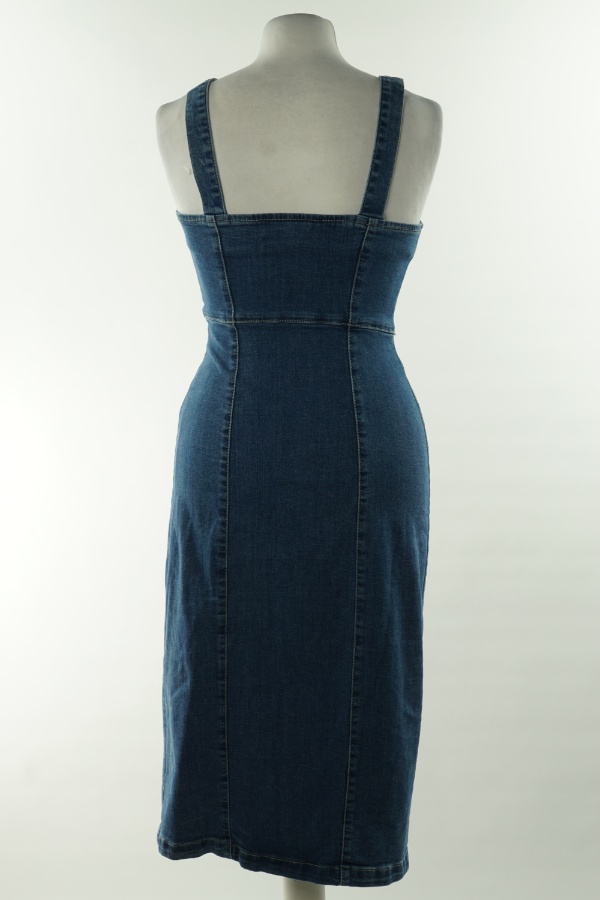 Sukienka niebieska jeasnowa na guziki - DENIM CO zdjęcie 2