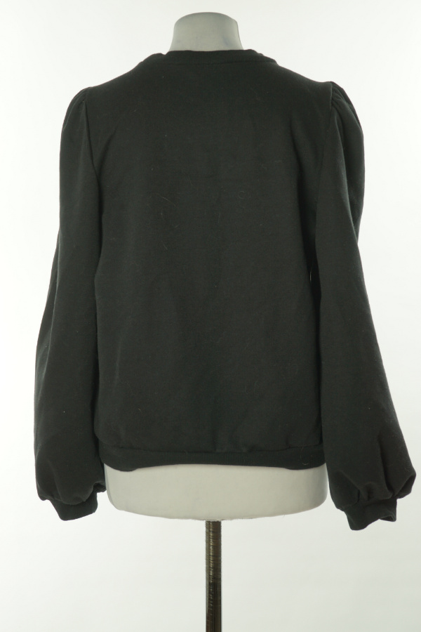 Bluza czarna z bufiastymi rękawami - HAPPY HOLLY zdjęcie 2