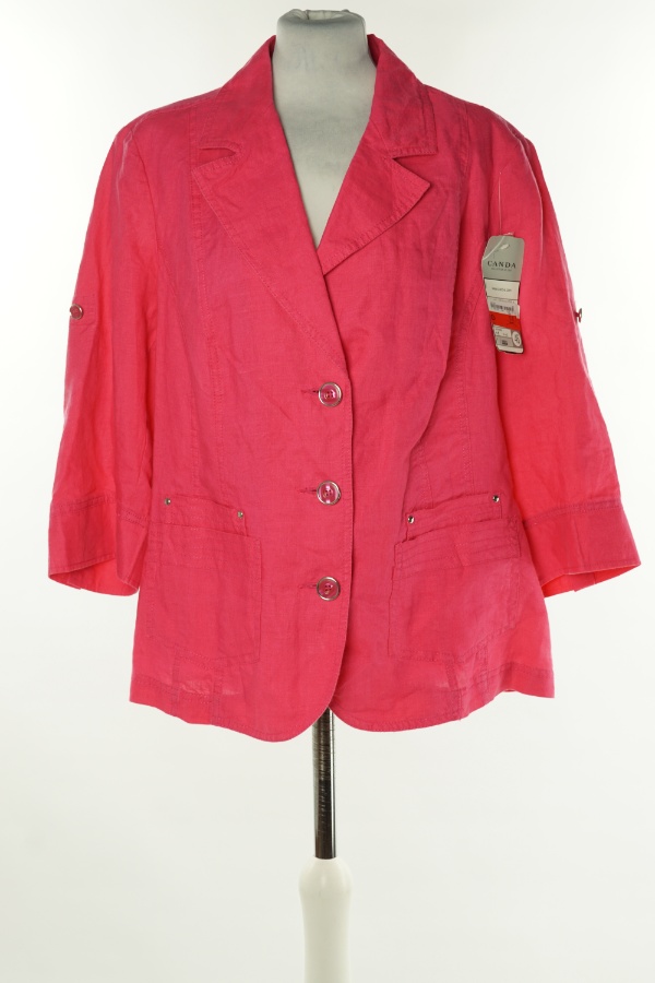Marynarka różowa lniana - CANDA zdjęcie 1