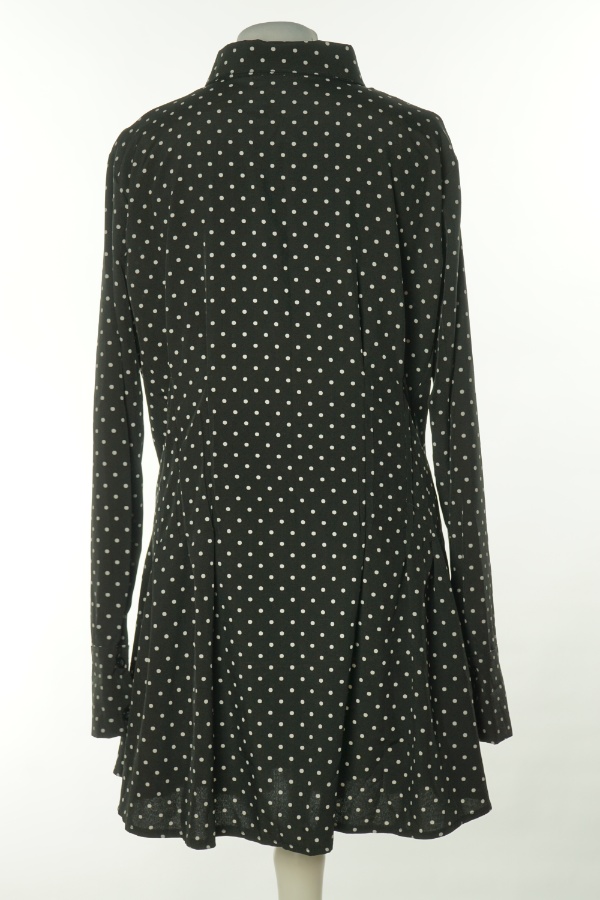 Sukienka czarna w białe kropki - CHICME zdjęcie 2