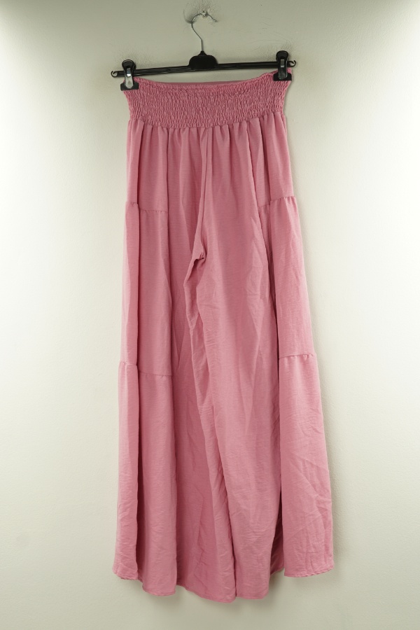 Spodnie materiałowe różowe - BRAK METKI Z NAZWĄ PRODUCENTA zdjęcie 2
