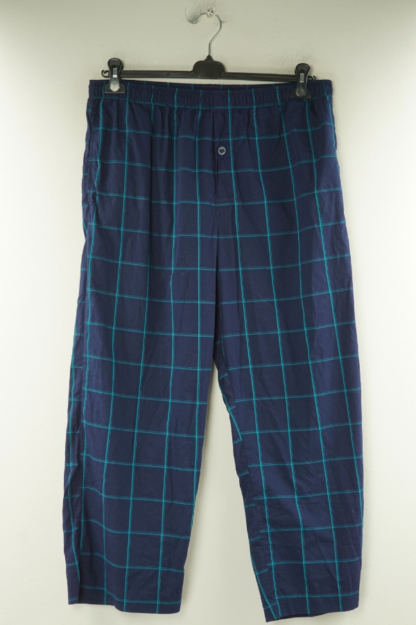 Spodnie piżamowe granatowe w kratkę - F&F zdjęcie 1