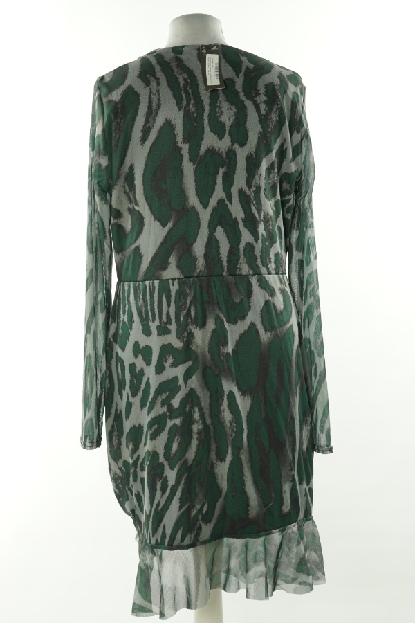 Sukienka szaro zielona drapowana - PRETTYLITTLETHING zdjęcie 2