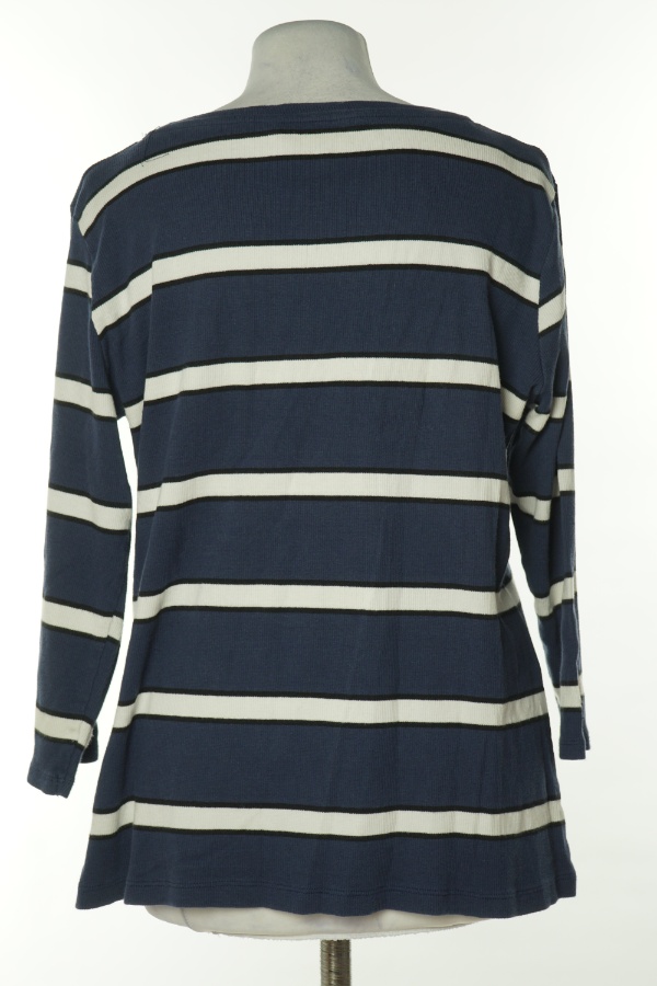 Bluzka niebieska w białe paski - F&F zdjęcie 2