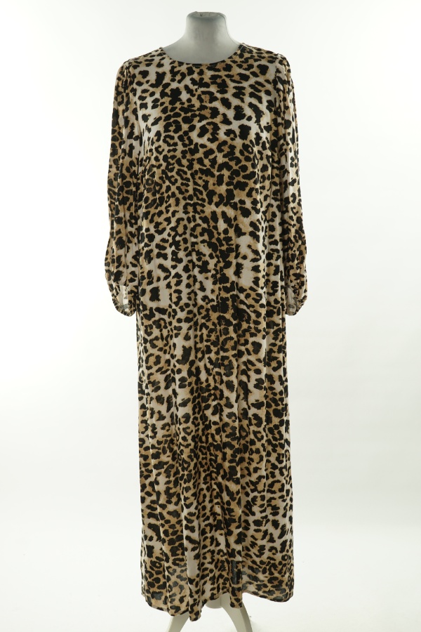 Sukienka beżowa w czarne cętki - NEW LOOK zdjęcie 1