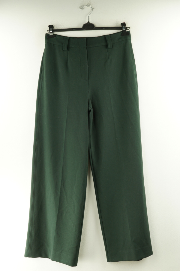 Spodnie garniturowe eleganckie ciemnozielone  - M&S zdjęcie 1