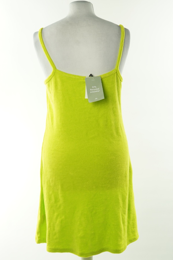 Sukienka limonkowa frotte, H&M - H&M zdjęcie 2