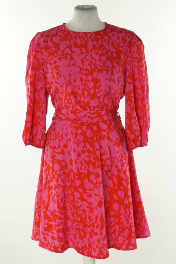 Sukienka różowo-czerwona w ciapki - EMILY & ME zdjęcie 1