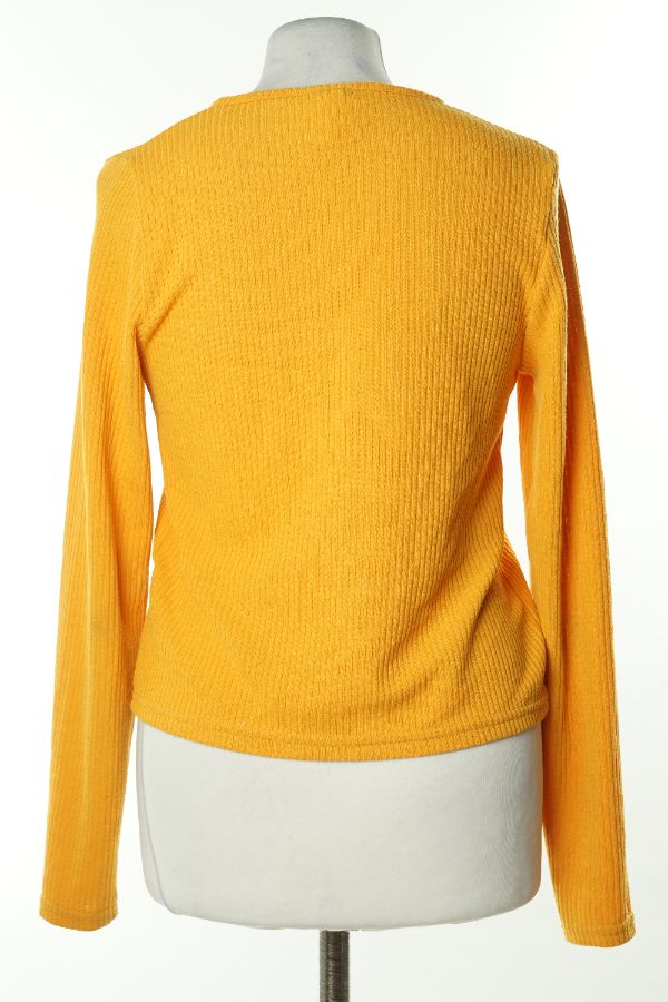 Narzutka żółta prążkowana wiązana, H&M - H&M zdjęcie 2