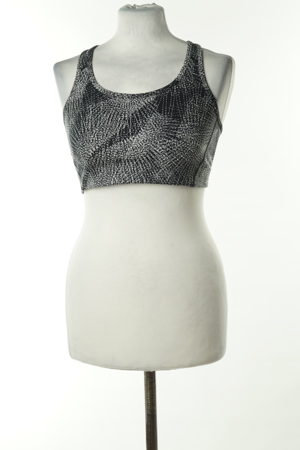 Top sportowy czarno-biały, H&M - H&M zdjęcie 1