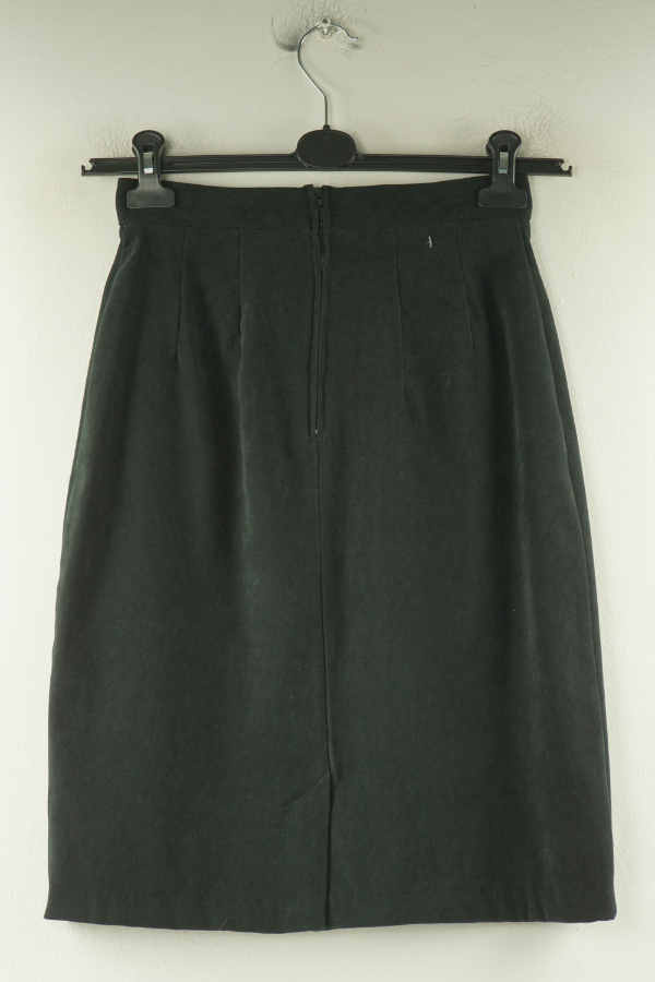 Spódnica czarna z ozdobnymi suwakami - TODAY zdjęcie 2