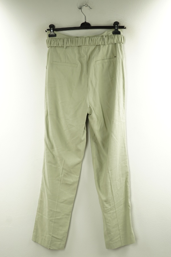 Spodnie jasnozielone materiałowe z paskiem - MORGAN zdjęcie 2