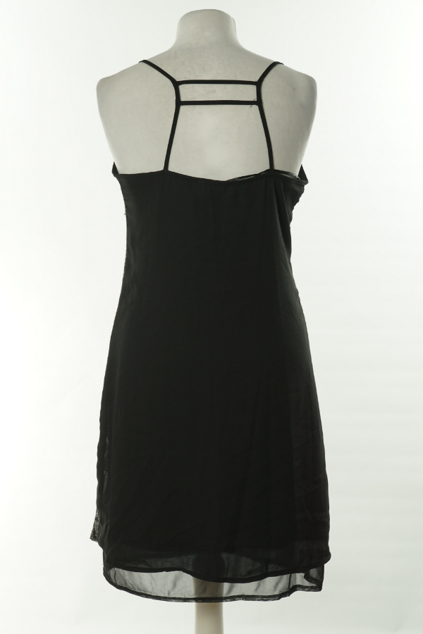 Sukienka czarno srebrna połyskująca - BRAK METKI Z NAZWĄ PRODUCENTA zdjęcie 2