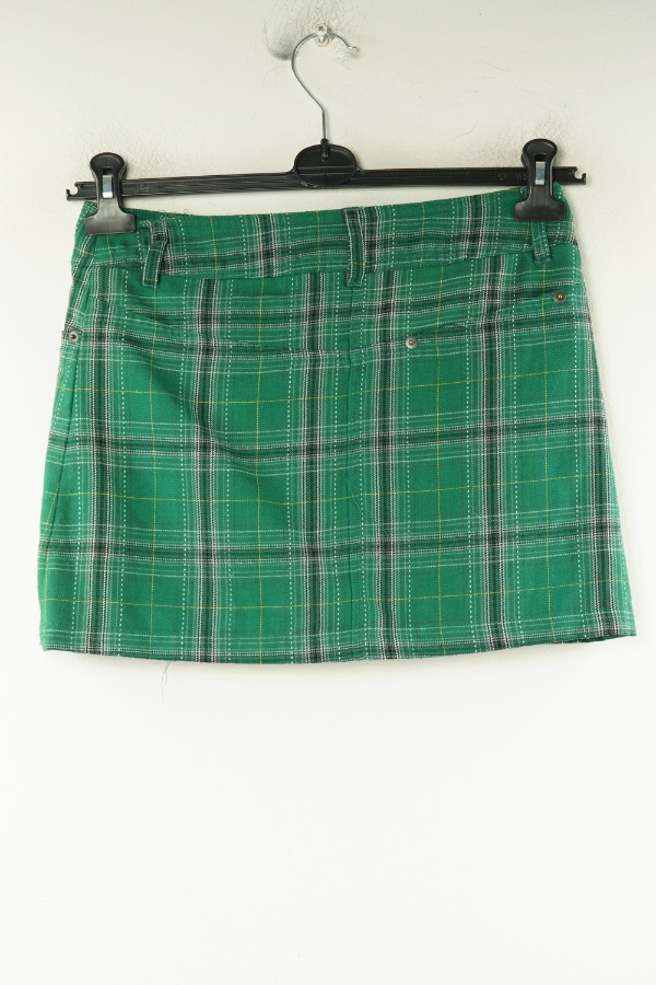 Spódnica zielona w kratkę - H&amp;M zdjęcie 2