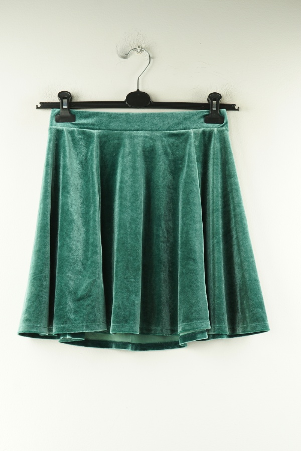 Spódnica zielona welurowa - H&M zdjęcie 1