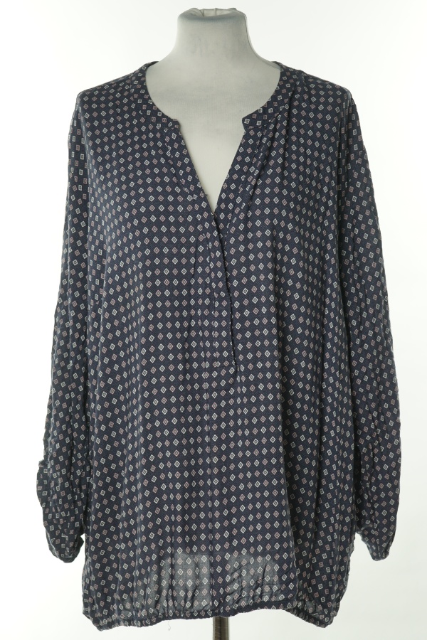 Bluzka granatowa w romby - JANINA zdjęcie 1