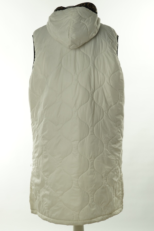 Kamizelka biała pikowana z czarnymi wstawkami - NEW COLLECTION zdjęcie 2