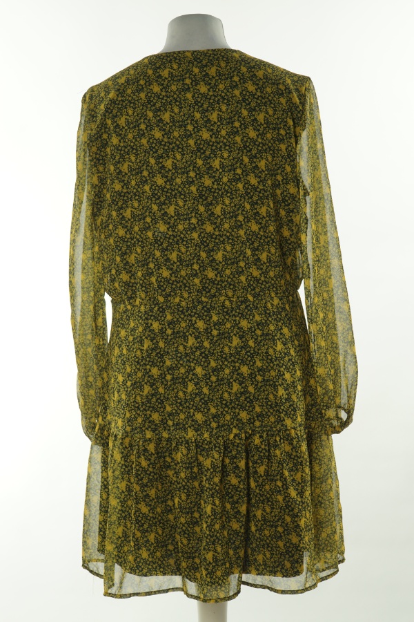 Sukienka czarna w żółte kwiaty - DUNNES zdjęcie 2