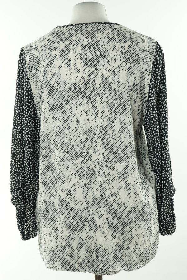 Bluzka biało-czarna w ciapki, H&M - H&M zdjęcie 2
