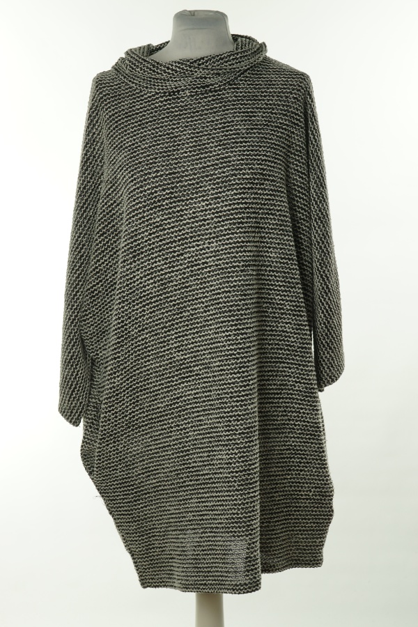 Sukienka sweterkowa czarno-biała - APRICOT zdjęcie 1