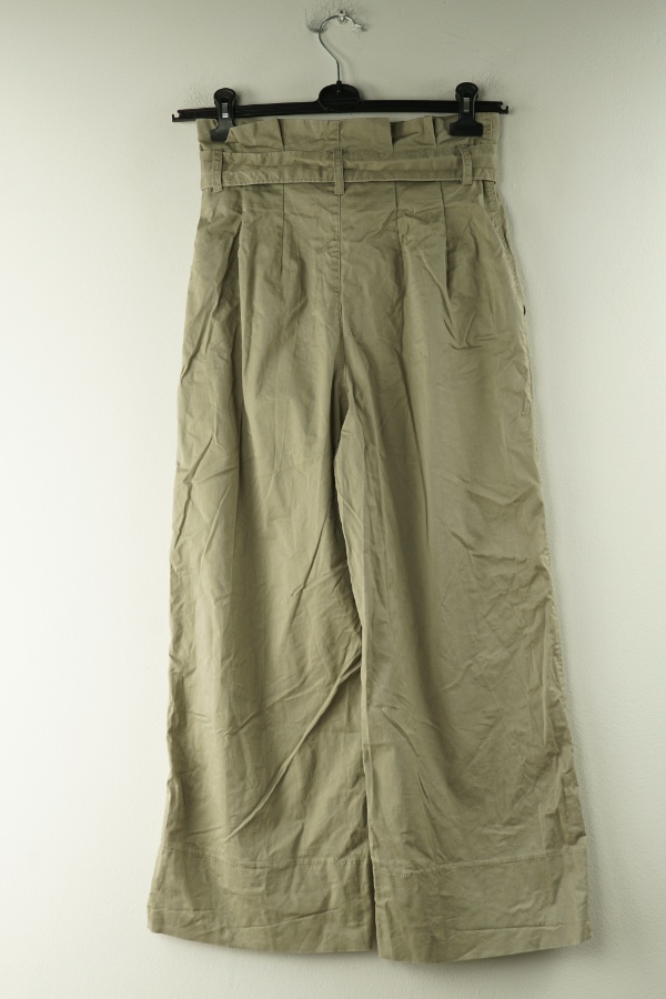 Spodnie materiałowe khaki z szeroką nogawką, H&M - H&M zdjęcie 2