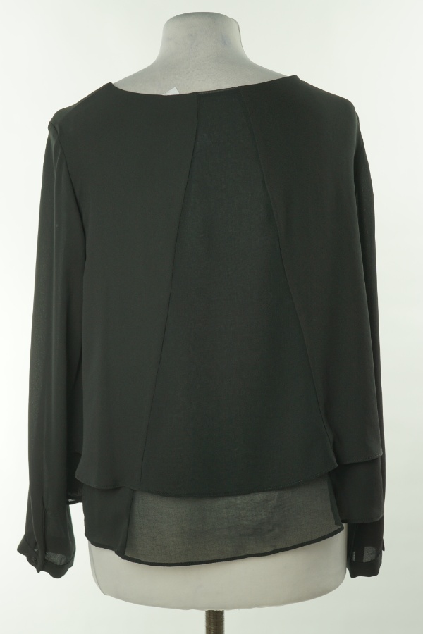 Bluzka czarna elegancka - BRAK METKI Z NAZWĄ PRODUCENTA zdjęcie 2