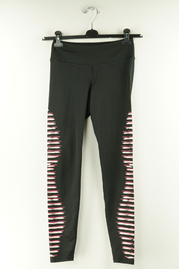 Legginsy czarne z paskami po bokach - H&M zdjęcie 1