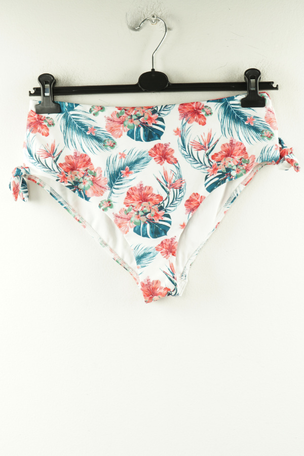 Dół od kostiumu kapielowego biały w różowe kwiatki - HUNKEMOLLER zdjęcie 1