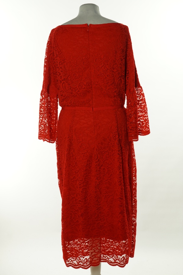 Sukienka czerwona koronkowa - RUTH LANGSFORD zdjęcie 2