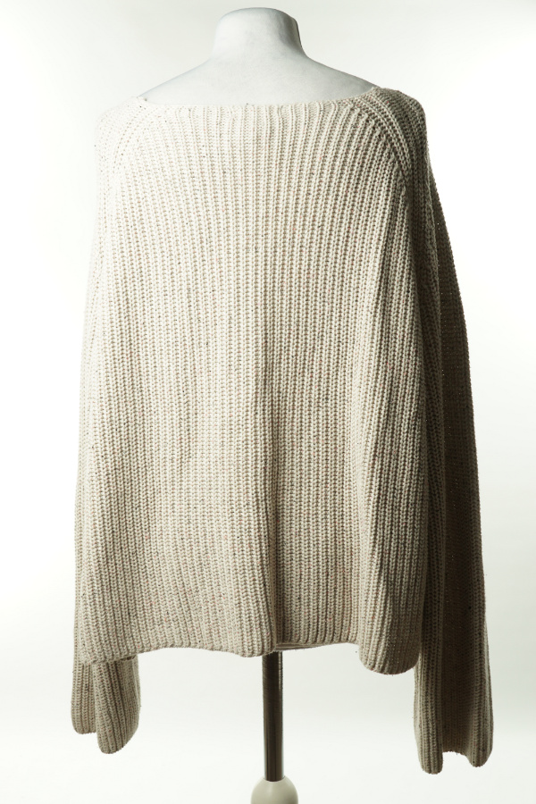 Sweter beżowy melanż - H&M zdjęcie 1