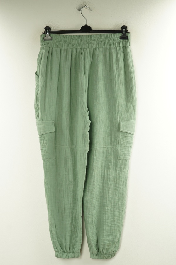 Spodnie zielone muślinowe - GEORGE zdjęcie 2