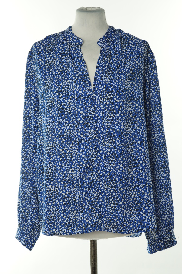 Bluzka niebieska w biało-czarne ciapki - EMILY & ME zdjęcie 1