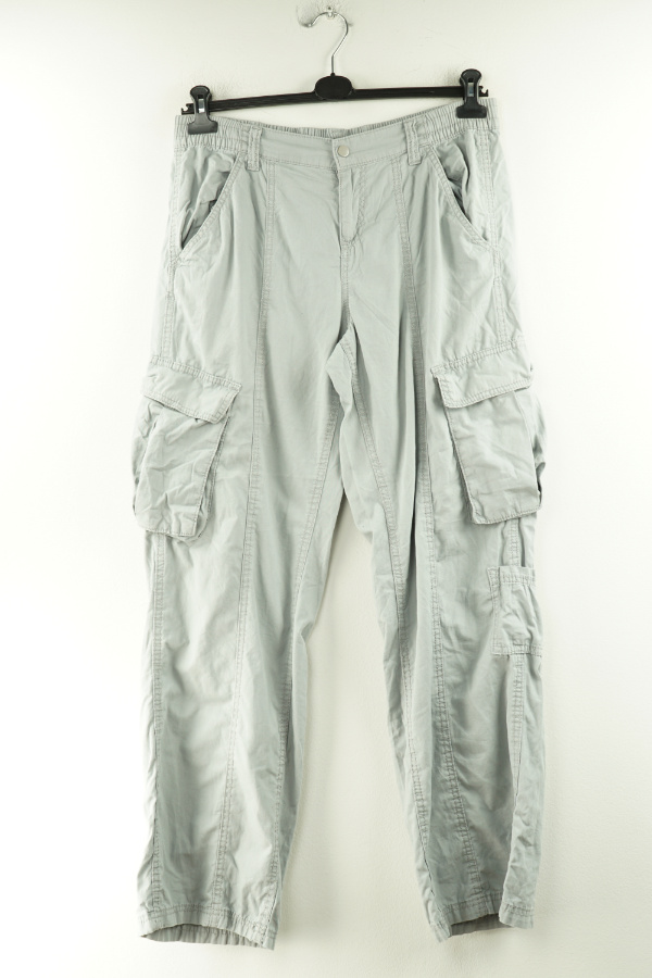 Spodnie jeansowe szare drapowane - H&M zdjęcie 1