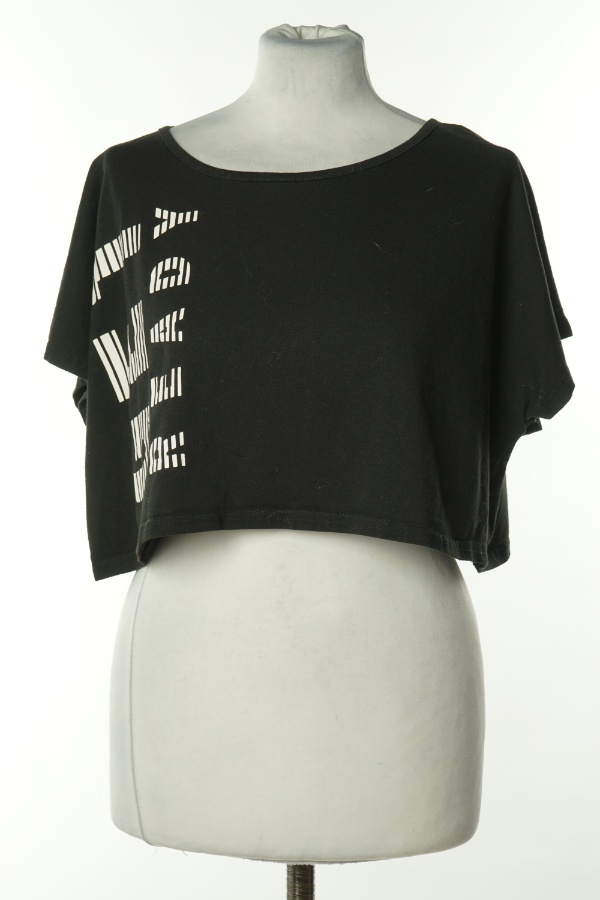 Koszulka czarna z białym napisem - SHEIN zdjęcie 1