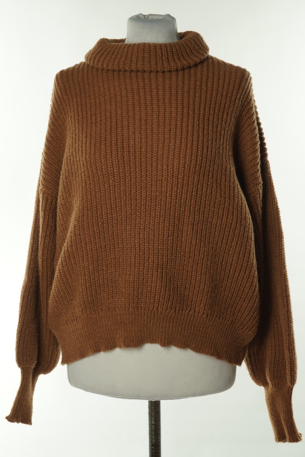 Sweter brązowy golf - SHEIN zdjęcie 1