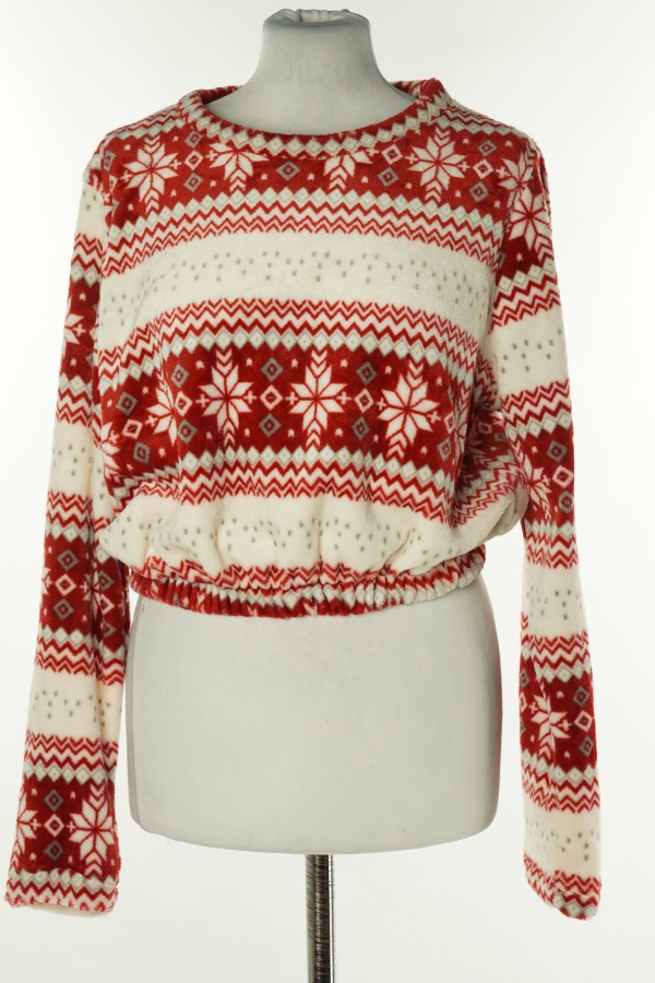 Bluza biało-czerwona świąteczna - BRAK METKI Z NAZWĄ PRODUCENTA zdjęcie 1
