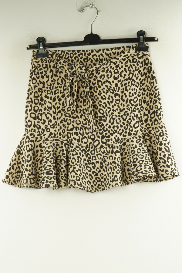 Spódnica beżowa w czarne cętki - NASTYGAL zdjęcie 1