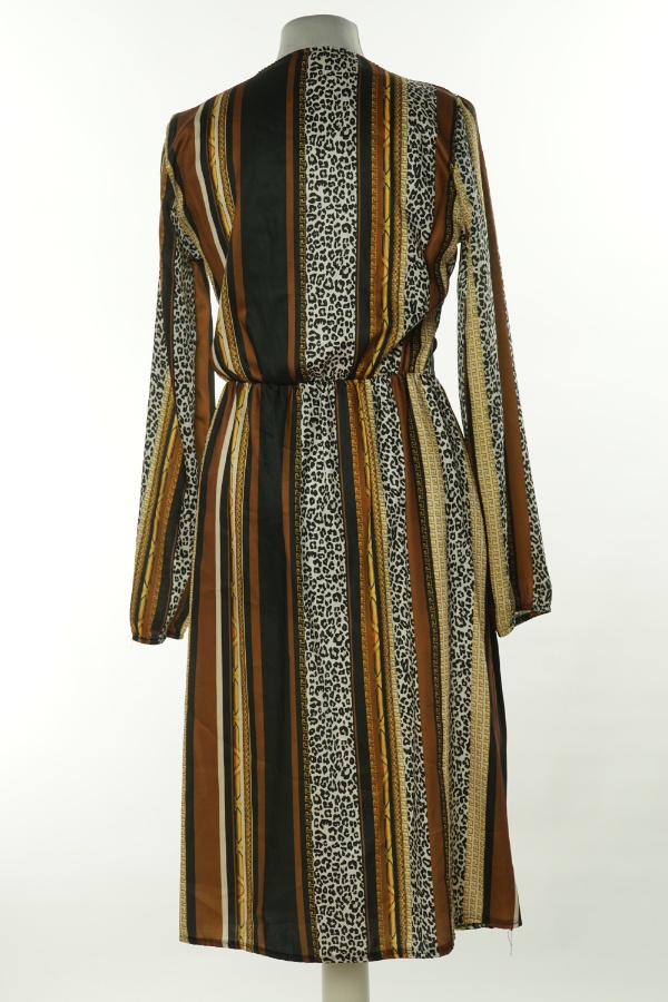 Sukienka brązowo-biała w cętki - BOOHOO zdjęcie 2