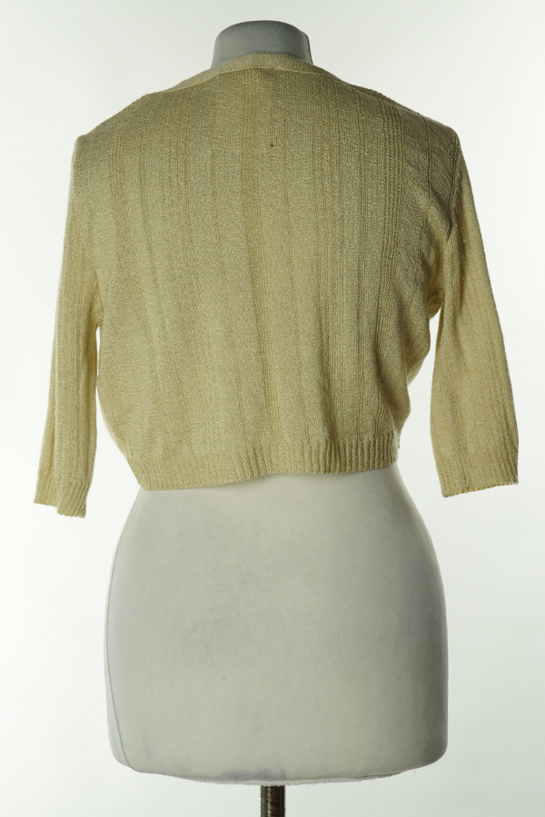 Narzutka sweterkowa złota krótka - SOPHIE B zdjęcie 2