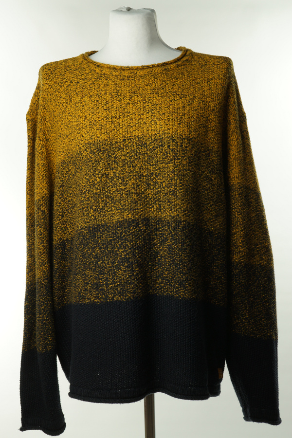 Sweter zółto - granatowy - EAGLE NO7 zdjęcie 1