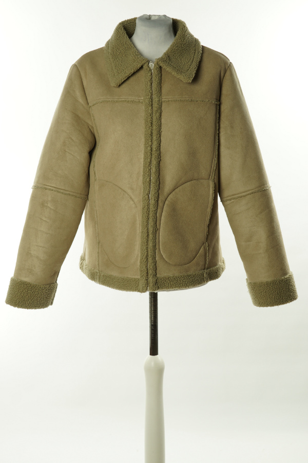 Kurtka kożuszek beżowa ocieplana barankiem - CHEROKEE zdjęcie 1