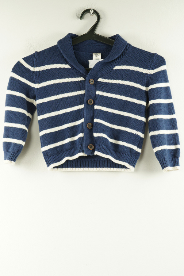 Kardigan granatowy w białe paski - BABY B'GOSH zdjęcie 1