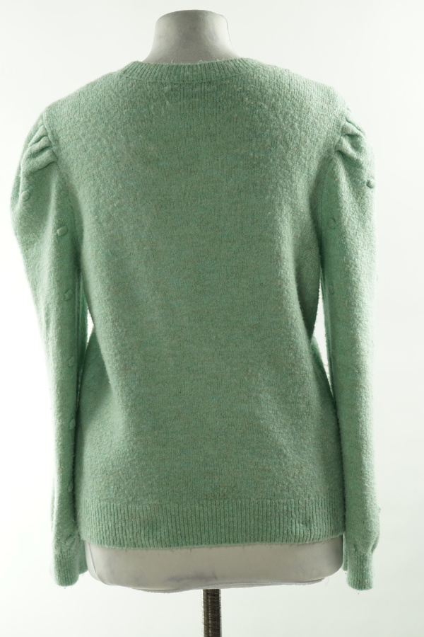 Sweter zielony z kuleczkami - TU zdjęcie 2
